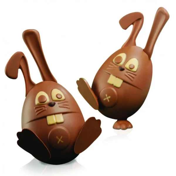 Moule Chocolat Oeuf Lapin Ø 10 X H 21 Cm (x2) Pavoni site soldes 1