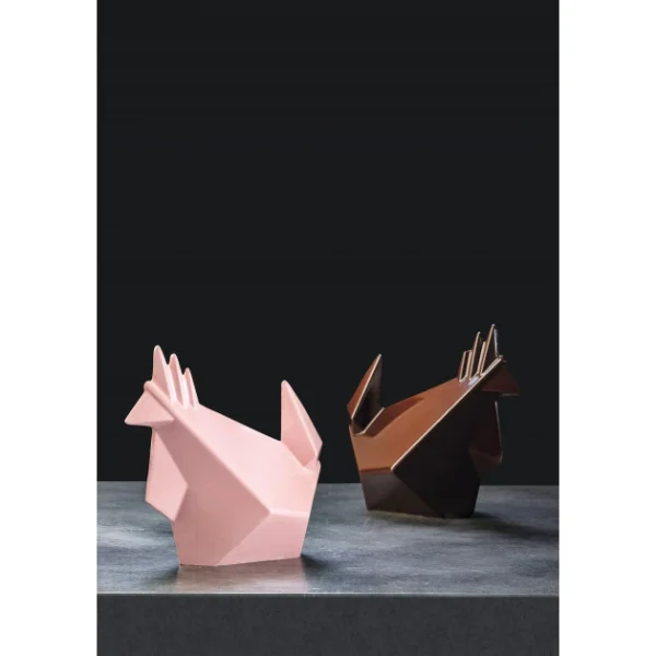 Moule Chocolat Poule Origami 17 X 10,5 Cm X H 15 Cm (x2) Pavoni nouveau produit 1