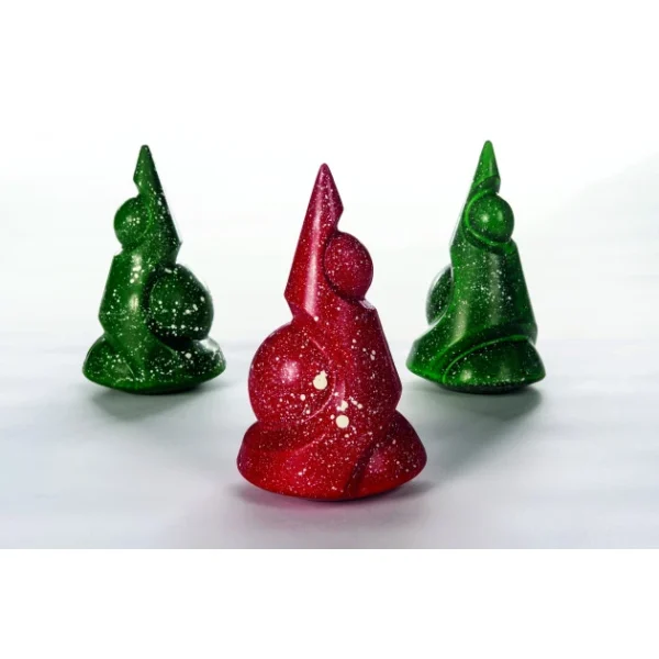 Officielle Moule Chocolat Sapin De Noël Merlin Ø 12 Cm X H 20 Cm (x2) Pavoni 1