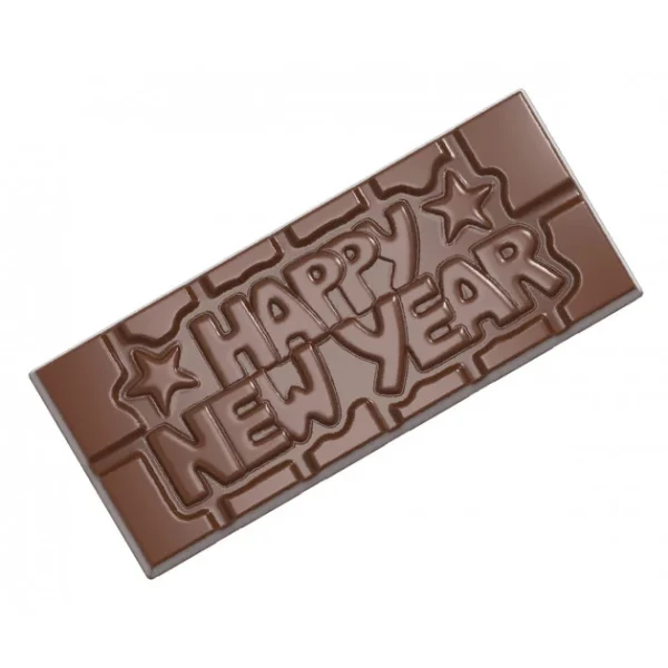 Moule Chocolat Tablette Happy New Year (x4) Chocolate World Dernières Nouveautés 1