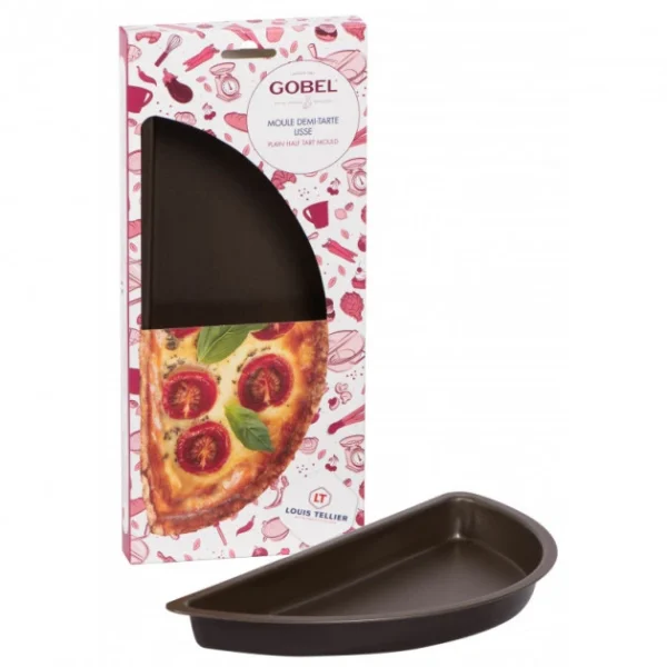 soldes officiel Moule Demi Tarte Bords Lisses 28 Cm Anti Adhésif Gobel 1