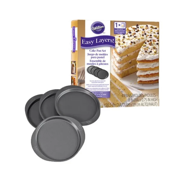 Moule Gâteau à étages Rainbow Cake Wilton (x4) vente pas cher 1