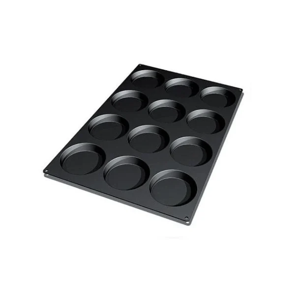 site en ligne Moule Silicone 12 Fonds De Tarte Biscuit Ø12 X 2,2 Cm 120ml SilikoMart Professional 4