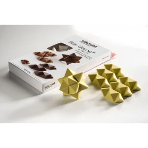 REMISE Moule Silicone 2 Étoiles Star Game 7,5 X 7,5 Cm Silikomart Professional 23