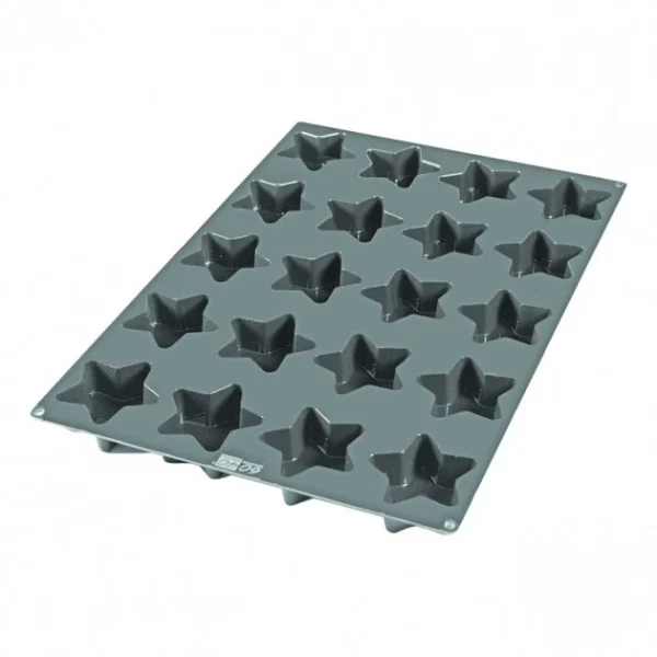 soldes de Noël Moule Silicone 20 Etoiles Ø9,5 X 7 Cm 135ml SilikoMart Professional 4