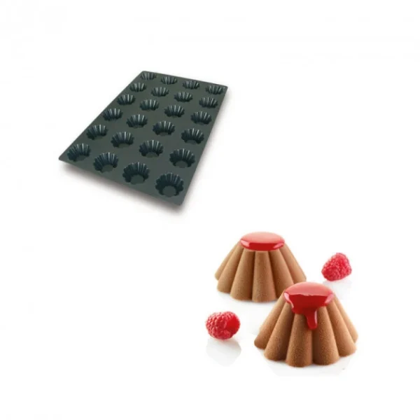 Dernières Nouveautés Moule Silicone 24 Briochettes Ø7,9 X 3,5 Cm 84ml SilikoMart Professional 1