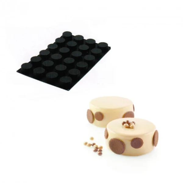 Pas Cher Magasin Soldes Moule Silicone 24 Cylindres Ø7 X 3,5 Cm 133ml SilikoMart Professional 1