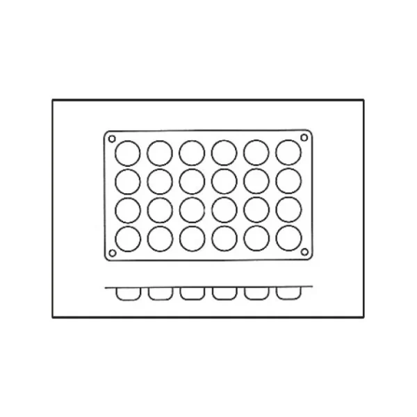 Moule Silicone Pomponnette 3,4 Cm X H 1,6 Cm (x24) Silikomart boutiqued pas cher 3