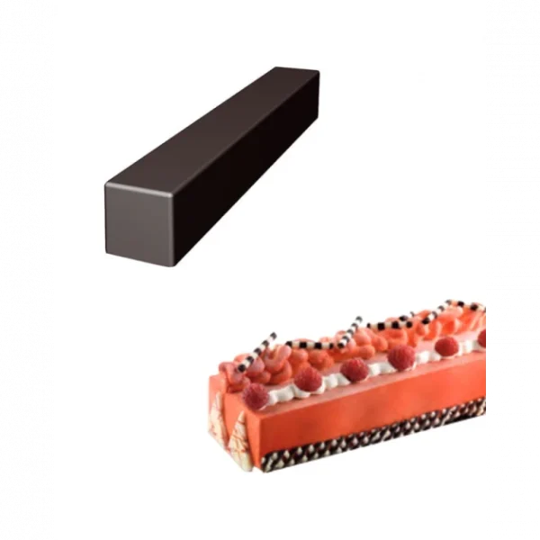 site pas cher Moule Silicone 4 Bûches Carrées 49,5 X 7 X H 7 Cm 2401ml SilikoMart Professional 1