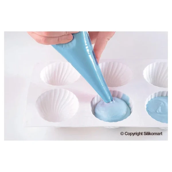 boutique en france Moule Silicone 6 Demi Sphères Vrillées Ø 75 Mm SilikoMart Professional 4