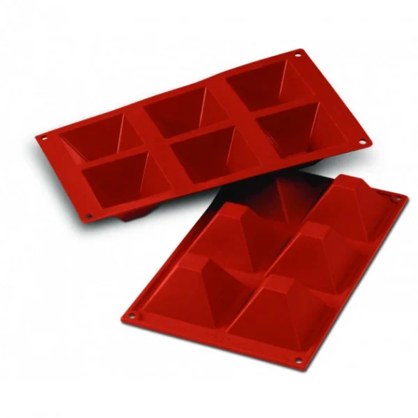 Moule Silicone 6 Pyramides 7,1 Cm X H 4 Cm Silikomart Paris 1