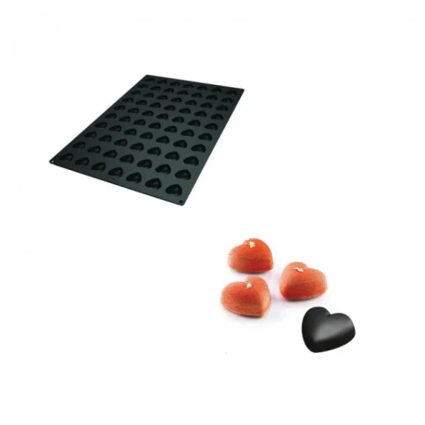 Moule Silicone 70 Mini Coeurs 3,6 X 3,9 X H1,6 Cm 11ml SilikoMart Professional magasin paris 1