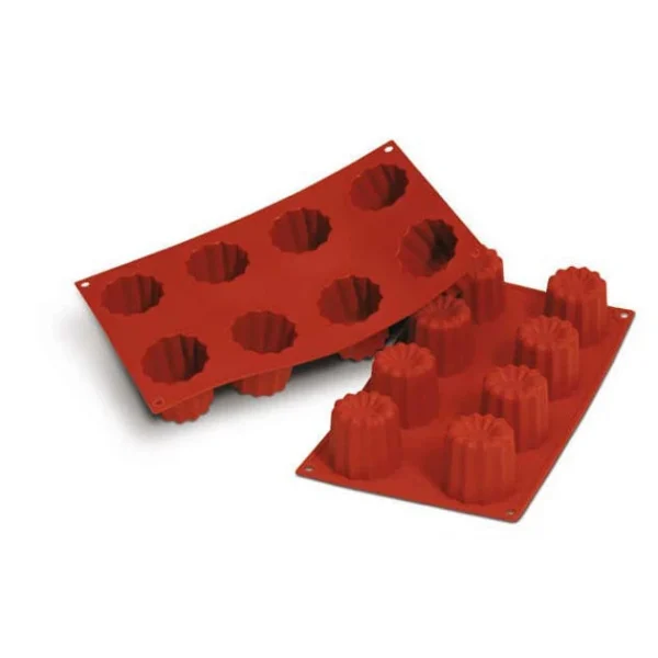 Moule Silicone 8 Cannelés 5,5 Cm X H 5,5 Cm Silikomart REMISE 1