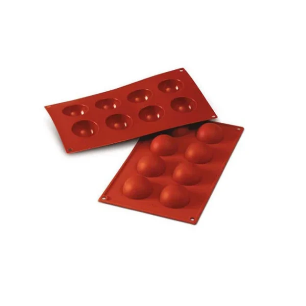 Retour Gratuit Moule Silicone 8 Demi-sphères 5 Cm X H 2,5 Cm Silikomart 1