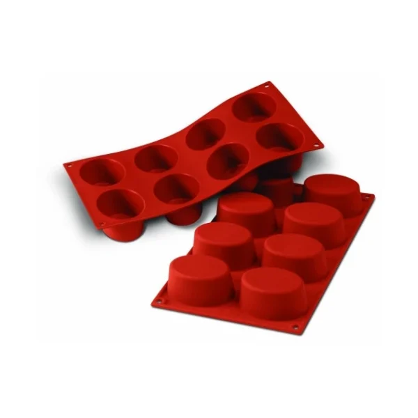 Moule Silicone 8 Ovales 7,5 X 5,5 Cm Silikomart pas cher 1