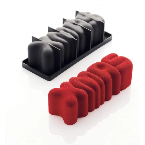 pas cher Moule Silicone Bûche Xmas 25 X 8 Cm X H 7,5 Cm Pavoni 1