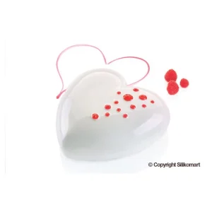 marques pas cher Moule Silicone Coeur Bombé 170 Mm Silikomart Professional 8