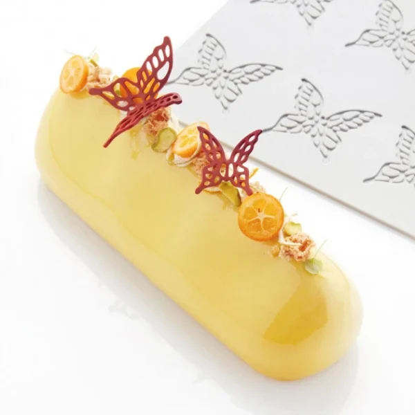 Moule Silicone Gourmand Petit Papillon 4 X 3,9 X H 0,2 Cm (x8) Pavoni De Qualité 1