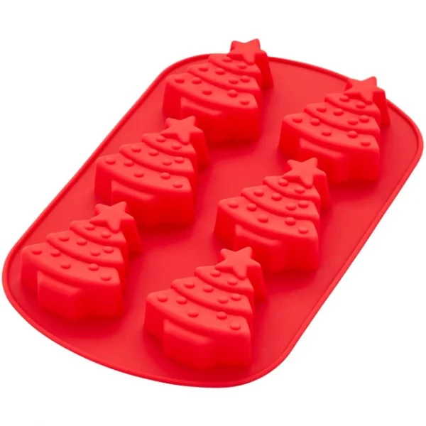 Retour gratuit en magasin. Moule Silicone Sapin De Noël 6 Empreintes Wilton 1