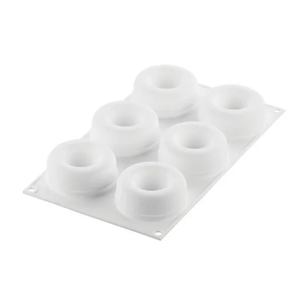 qualité supérieure Moule Silicone Savarin Oblio Ø 7,5 Cm X H 3 Cm (x6) Silikomart Professional 3