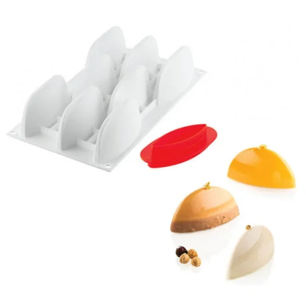 remise en ligne Moule Silicone Voiles Vela 11,5 X 3,5 Cm X H 5,7 Cm (x8) Silikomart Professional 1