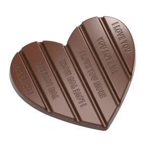 Moule Tablette Chocolat Cœur 12,5 X 11 Cm (x2) Chocolate World soldes luxe 7