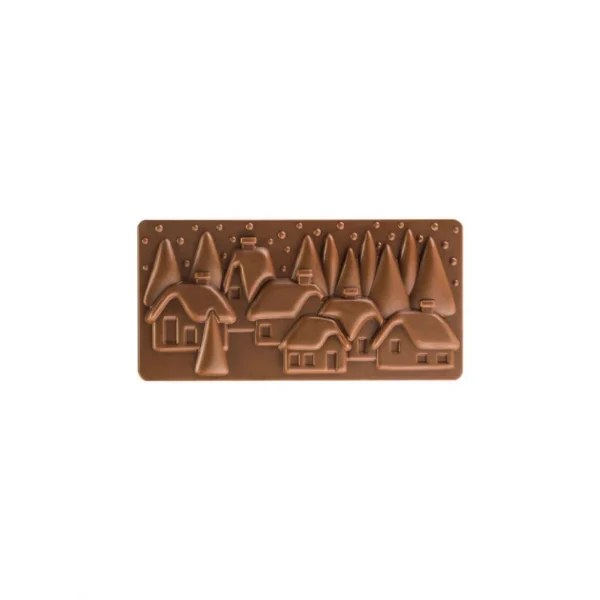 Moule Tablette Chocolat Village De Noël 15,4 X 7,7 Pavoni pas cher en vente 1