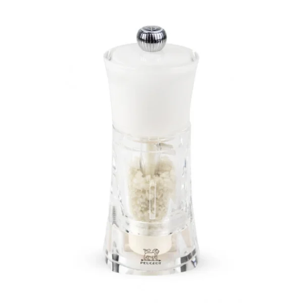 Moulin à Sel Humide Molène 14 Cm Transparent Et Blanc Peugeot magasin pour 1