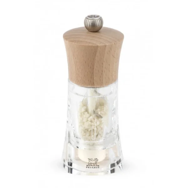 Moulin à Sel Humide Oléron 14 Cm Transparent-Bois Naturel Peugeot Promotio de vente 1