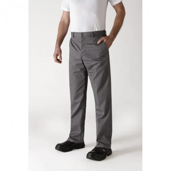 Pantalon De Cuisine Mixte Gris Anthracite TIMEO T.40 Robur soldes magasin 1