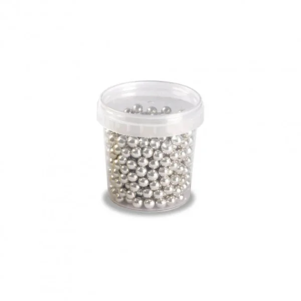 vente chaude Perles En Sucre Argent Métallisé Ø 6 Mm 120 G Pavoni 1