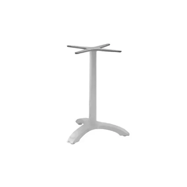 vente chaude Pied De Table Base 3 Branches En Métal Gris Aluminium Athena Lyrose 1