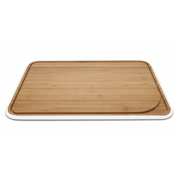 De super promotions disponibles Planche à Découper Bambou Avec Rigole 35 X 25 Cm Blanc Pebbly 1