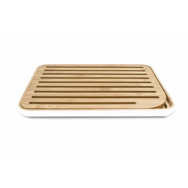 site pas cher Planche à Pain Bambou 35 X 25 Cm Blanc Pebbly 1