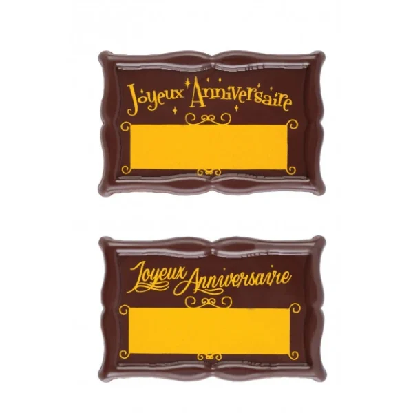 offre spéciale Plaque Chocolat Joyeux Anniversaire à Graver X18 Florensuc 1