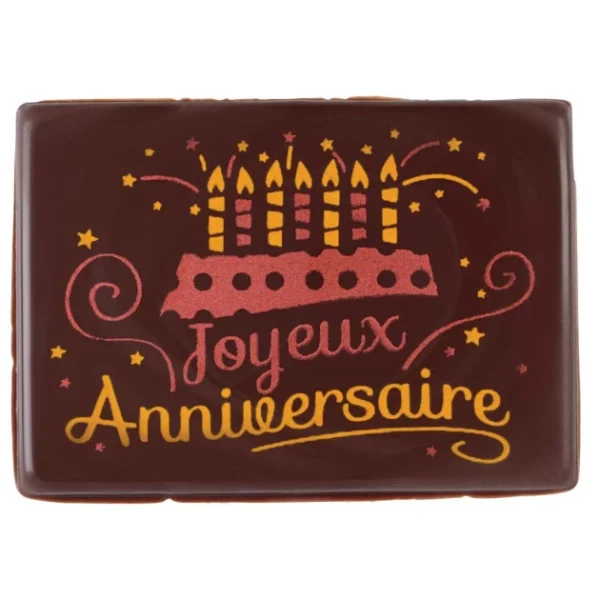 Plaque Chocolat Joyeux Anniversaire X48 Florensuc aux meilleurs prix 1