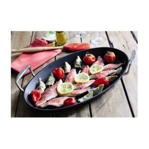 Poêle à Poisson Ovale 25,5×40 Cm Anti-Adhérente Les Forgées Le Creuset soldes ligne 6