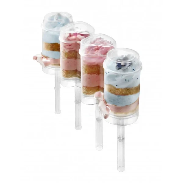 soldes luxe Push Up Cakes Ø 5 Cm X H 9,5 Cm (x4) Ibili 1