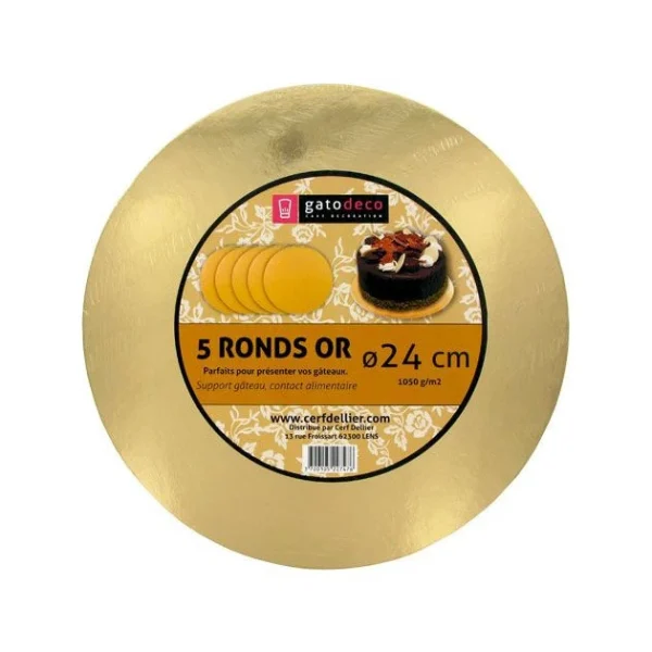 REMISE allant jusqu. GATODECO Ronds Dorés Ø 23,4 Cm (x5) Gatodéco 1