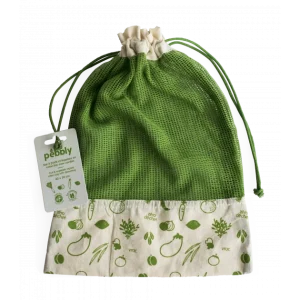 Sac à Légumes Coton Bio Vert 30 X 40 Cm Pebbly pas cher en ligne 8