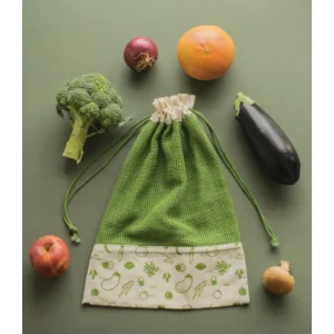 Sac à Légumes Coton Bio Vert 30 X 40 Cm Pebbly pas cher en ligne 12