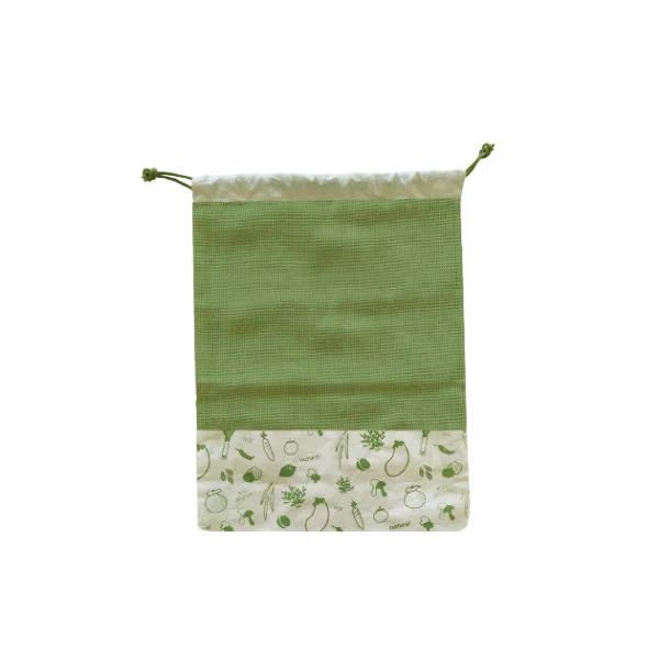 Sac à Légumes Coton Bio Vert 30 X 40 Cm Pebbly pas cher en ligne 1