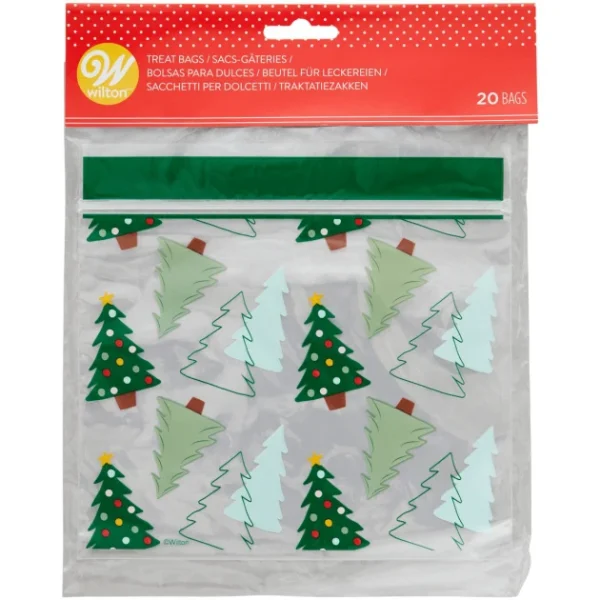 Sachet Bonbon Refermable Sapin De Noël 18,5 X 18,5 Cm Wilton (x20) pas cher en ligne 1