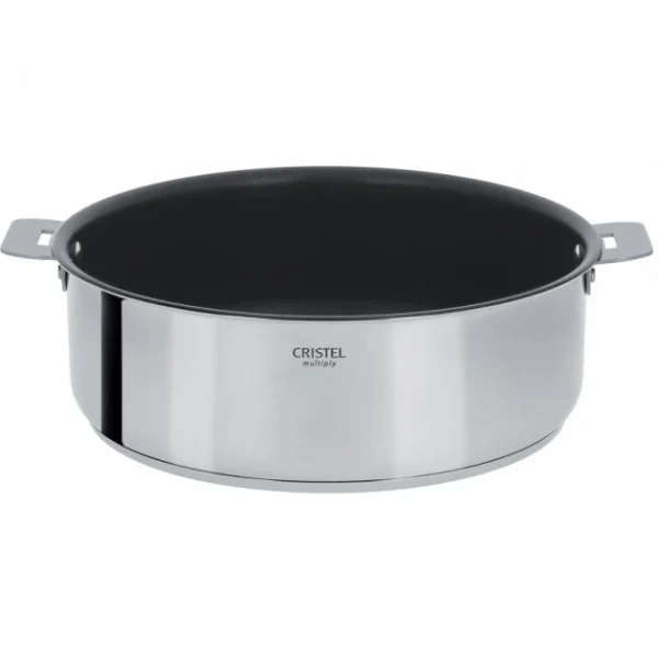 Sauteuse Casteline Ø 24 Cm Manche Amovible Anti-Adhésive Inox Cristel à prix d'occasion 1