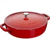 de garantie authentique Sauteuse En Fonte Chistera 24 Cm Rouge Cerise Staub 14