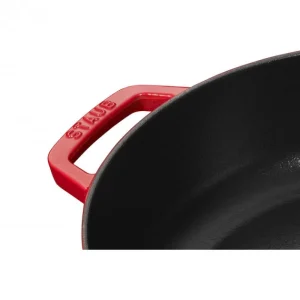 Sauteuse En Fonte Chistera 28 Cm Rouge Cerise Staub remise en ligne 16