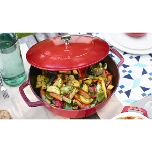 Sauteuse En Fonte Chistera 28 Cm Rouge Cerise Staub remise en ligne 22