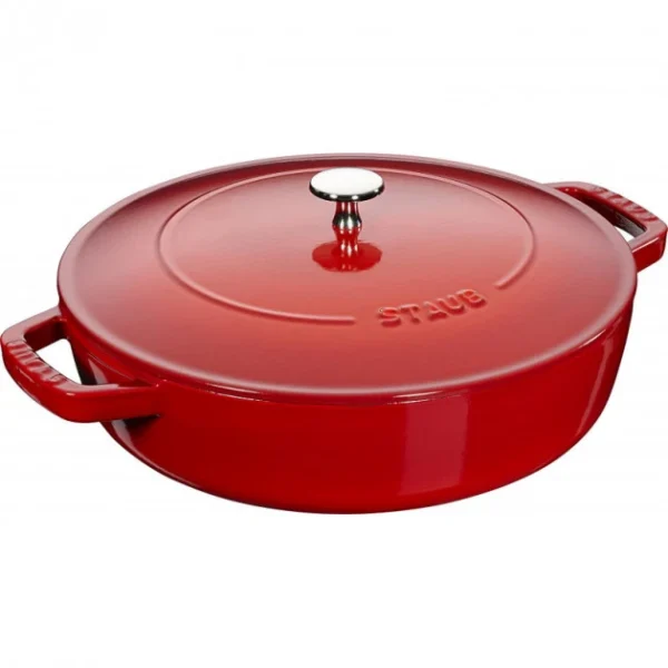 Sauteuse En Fonte Chistera 28 Cm Rouge Cerise Staub remise en ligne 1