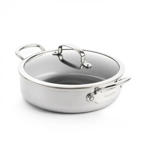 garantie de qualité Sauteuse Inox Ø 26 Cm Avec Couvercle PREMIERE GreenPan 1