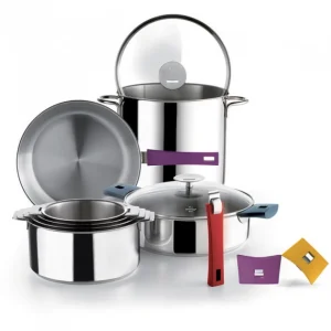 destockage Sauteuse Mutine Ø 26 Cm Manche Amovible Anti-Adhésive Inox Cristel 14